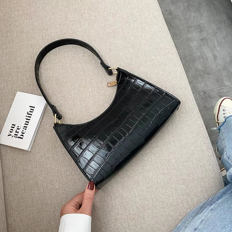 Fashion Exquisite Shopping Bag Retro Casual Women Totes Shoulder Bags Female Leather Solid Color Chain Handbag