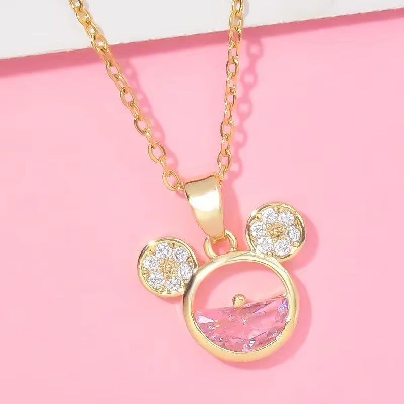 Minnie Mickey Mouse Necklaces Disney Tassel Necklace Jewelry Anime Movie Derivative Peripherals Birthday Valentine’S Day Gifts